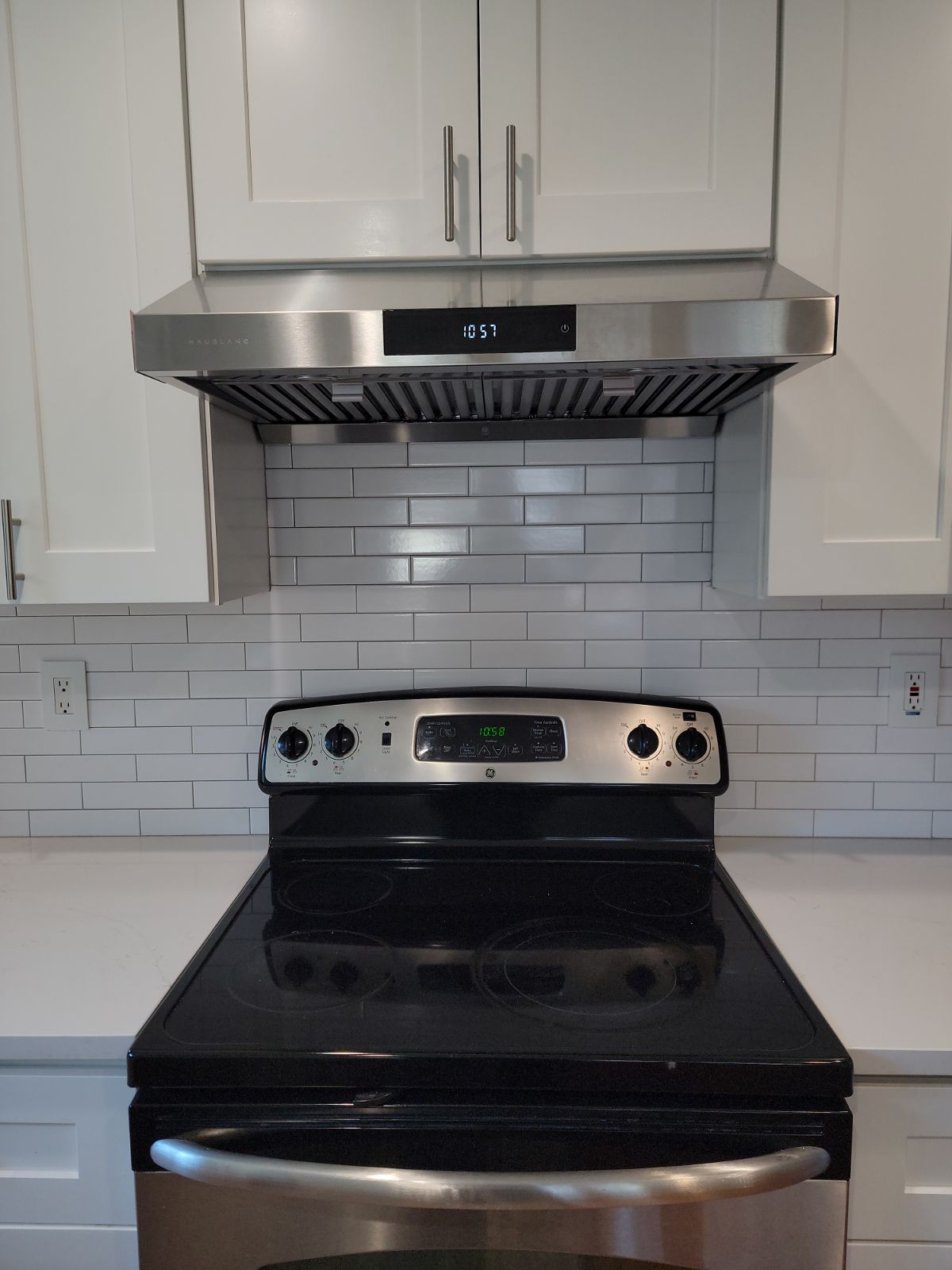 Stainless Hood & Subway Tile