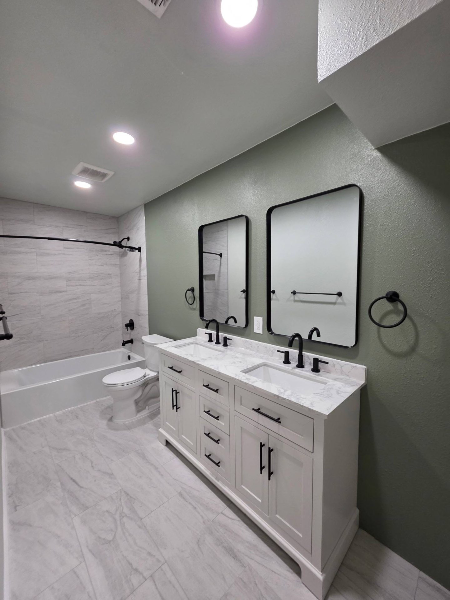 Sage & Marble Master Bath
